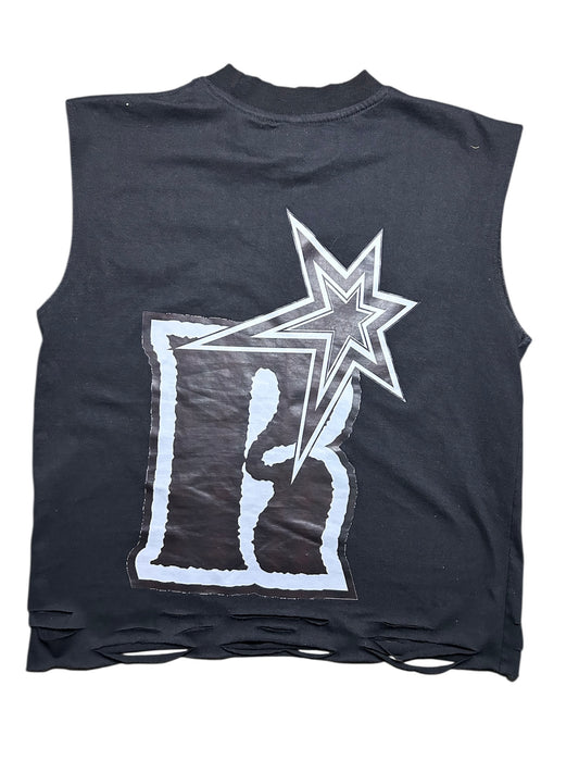 ROCKSTAW LIFESTYLE HAND DISTRESSED SLEEVELESS T-SHIRT